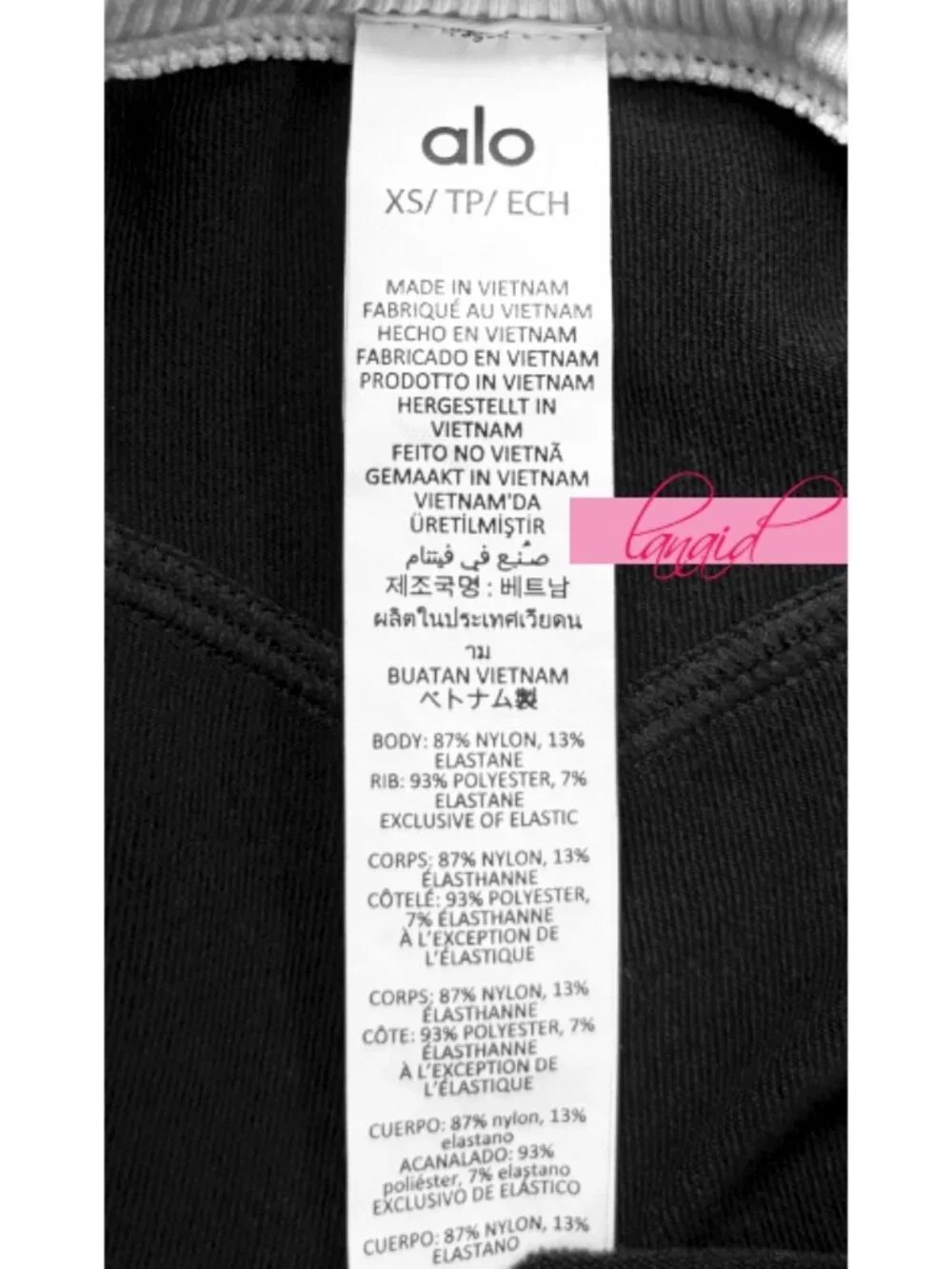 Alo Airbrush High-Waist 7/8 Better Together Leggings Black White Sporty Hi-Rise